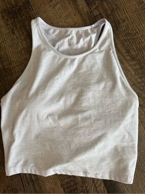 Athletic Works White Ribbed Racerback Tank